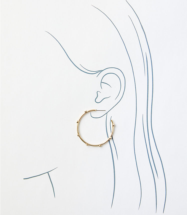 Dotted Sparkle Hoop Earrings image number null