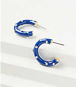Pearlized Bubble Hoop Earrings carousel Product Image 1