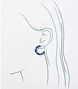 Pearlized Bubble Hoop Earrings carousel Product Image 2