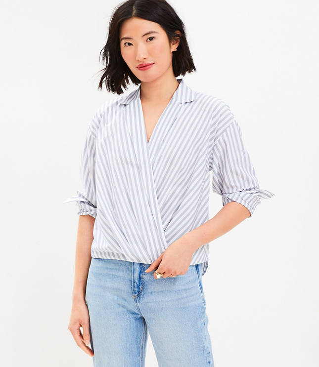 Striped Crossover Everyday Shirt