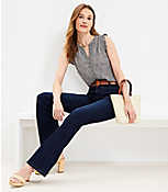 Patch Pocket High Rise Slim Flare Jeans in Classic Dark Indigo Wash carousel Product Image 2