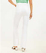 Frayed High Rise Slim Flare Jeans in White carousel Product Image 3