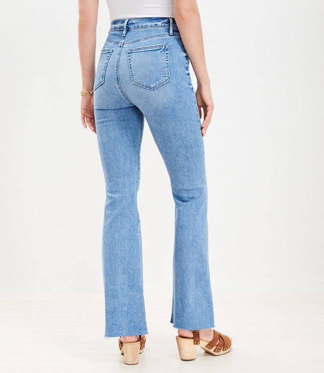 Fresh Cut High Rise Slim Flare Jeans in Light Wash Indigo