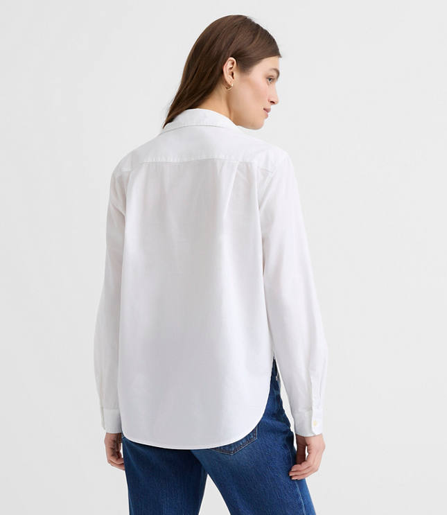 Cotton Blend Everyday Relaxed Pocket Shirt