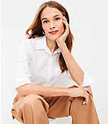 Petite Cotton Blend Relaxed Shirt carousel Product Image 2