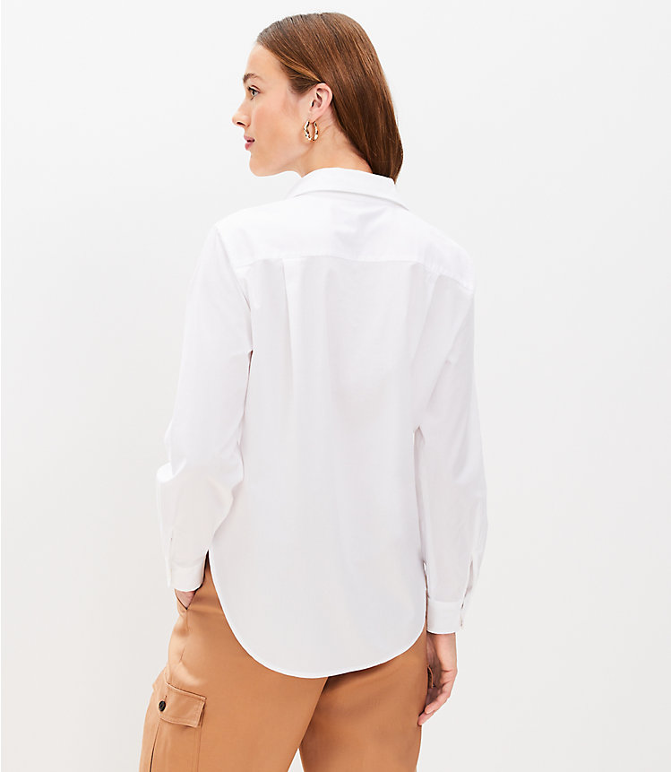 Petite Cotton Blend Relaxed Shirt image number 2