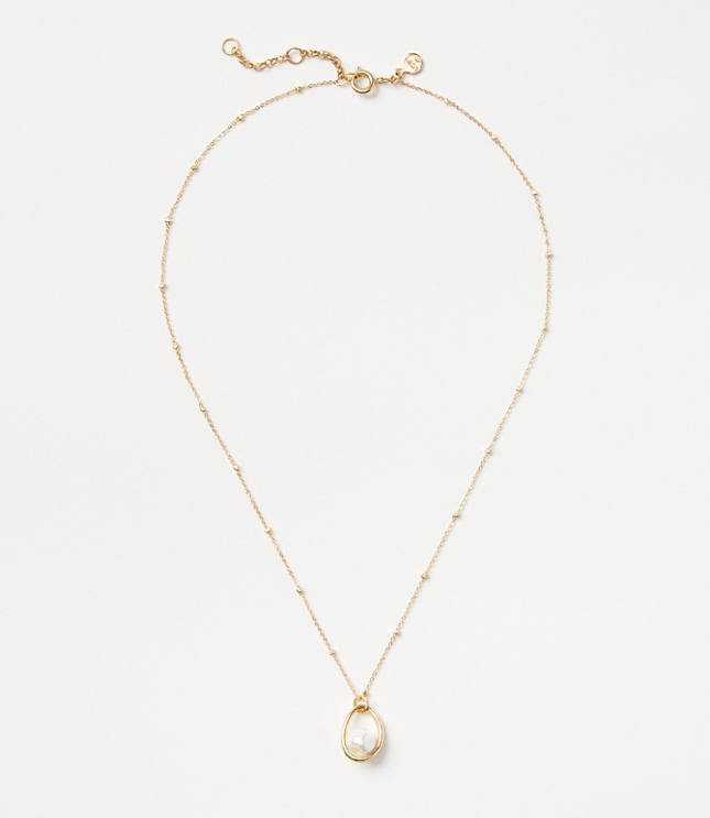 Pearlized Layered Charm Necklace