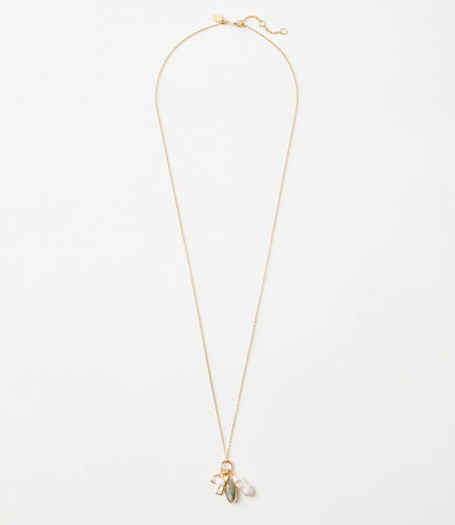 Freshwater Pearl & Crystal Pendant Statement Necklace main image 1