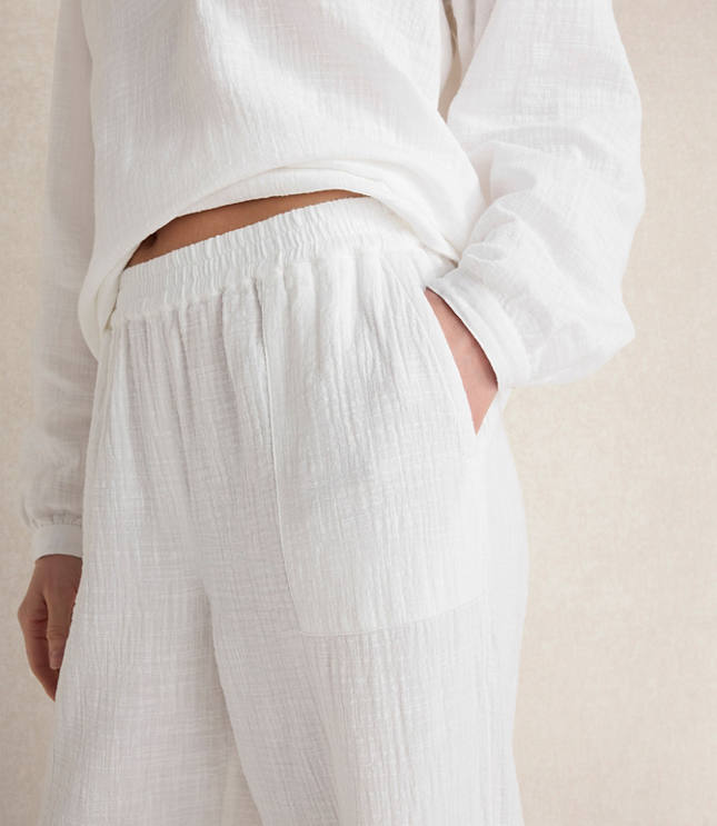 HWW SLUBBY GAUZE EASY PULL ON PANT