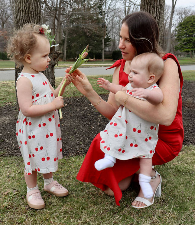 LOFT x Mon Coeur Recycled Cotton Cherry Tank Dress