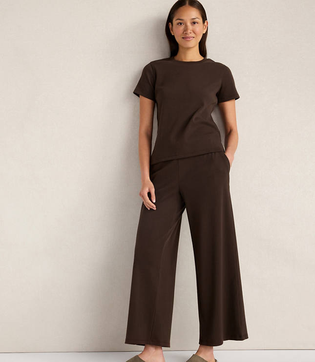 Haven Well Within Organic Cotton Rib Knit Wide Leg Pants