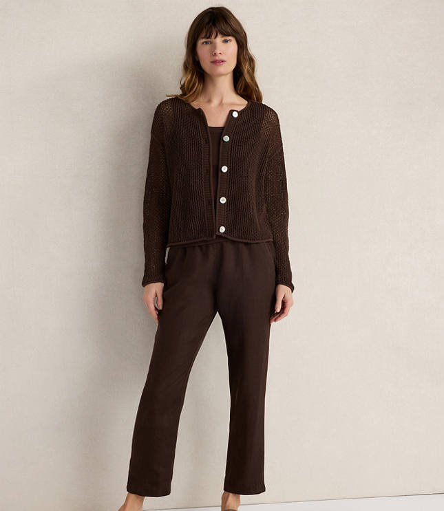 Haven Well Within Cotton Blend Open Stitch Cardigan