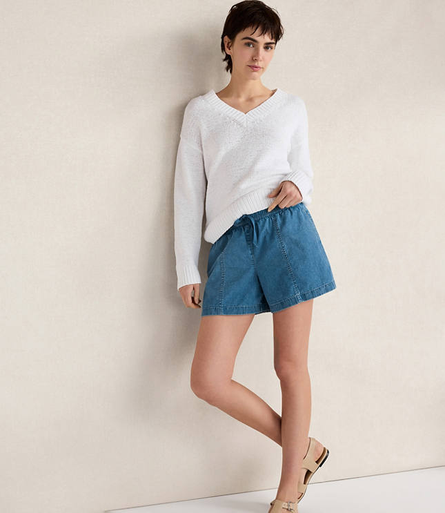 Haven Well Within Cotton Blend Tape Yarn V-Neck Sweater carousel Product Image 2