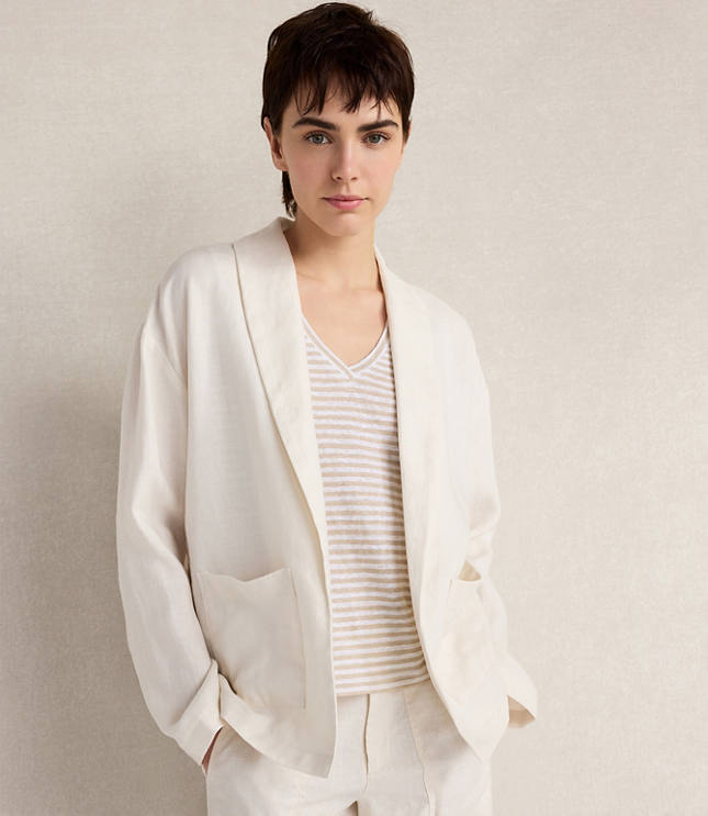 Haven Well Within Linen Stripe V-Neck Top
