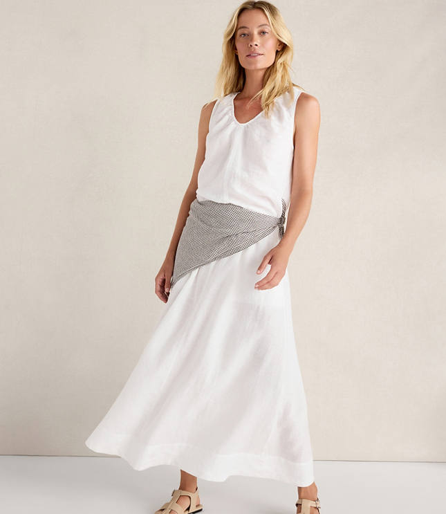 Haven Well Within Linen Drawstring Midi Skirt carousel Product Image 2