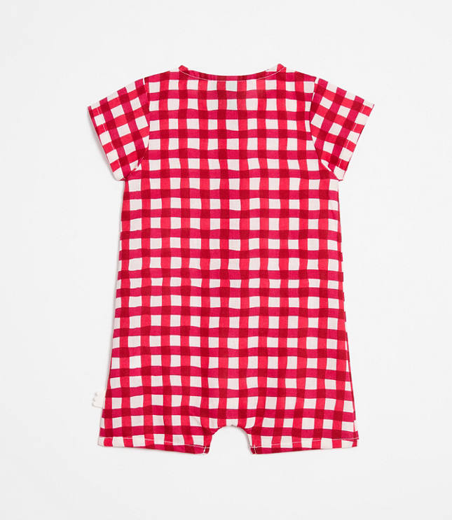 LOFT x Mon Coeur Linen Gingham Romper