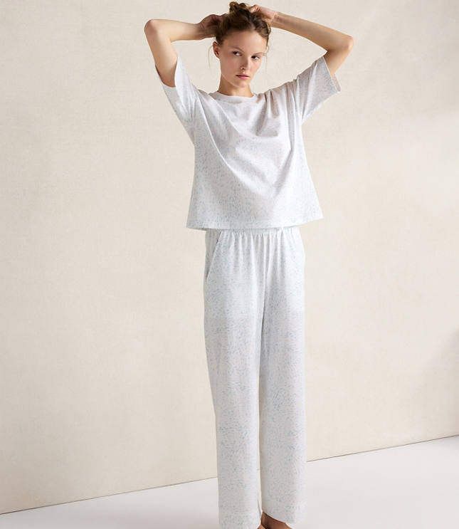 Haven Well Within Organic Cotton Jersey Rippled Sand Pajama Pants