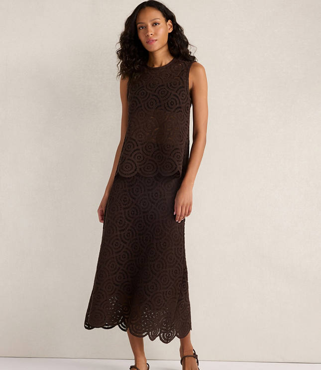 Haven Well Within Cotton Crochet Scalloped Tank