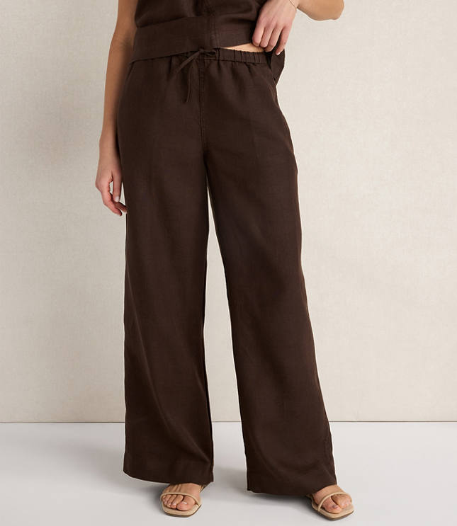 Haven Well Within Linen Wide Leg Drawstring Pants