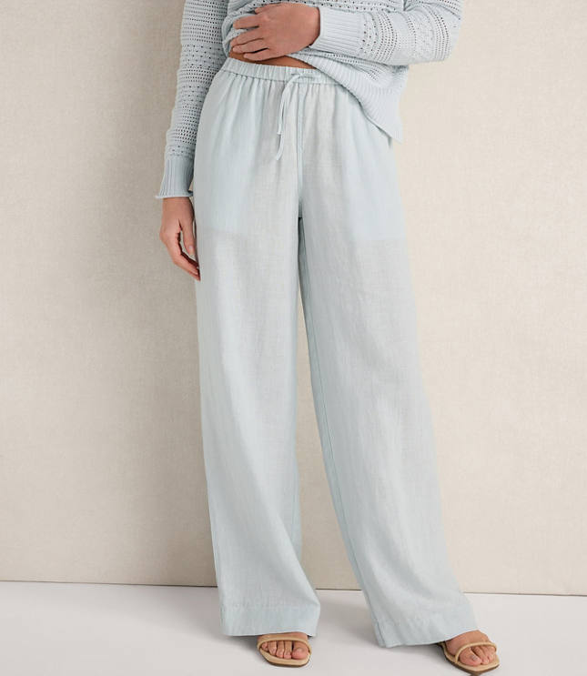 Haven Well Within Linen Wide Leg Drawstring Pants carousel Product Image 1