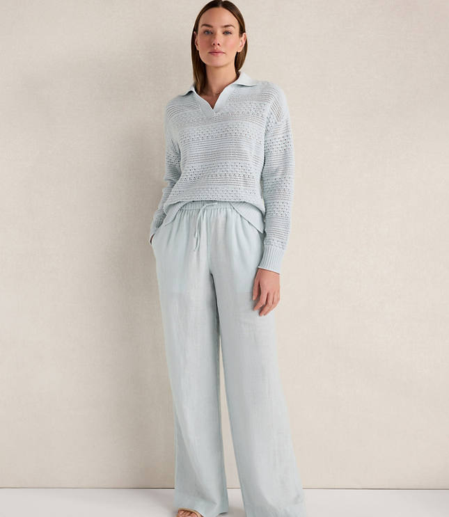 Haven Well Within Linen Wide Leg Drawstring Pants carousel Product Image 2