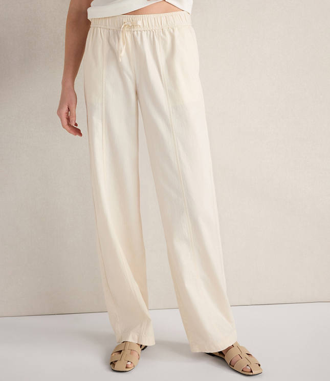 Haven Well Within Cotton Ecru Denim Barrel Leg Pants