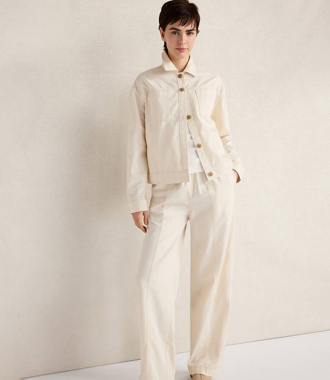 Haven Well Within Cotton Ecru Denim Barrel Leg Pants