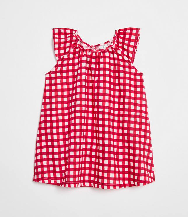 LOFT x Mon Coeur Linen Gingham Dress