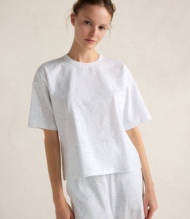 Haven Well Within Organic Cotton Jersey Rippled Sand Pajama Tee