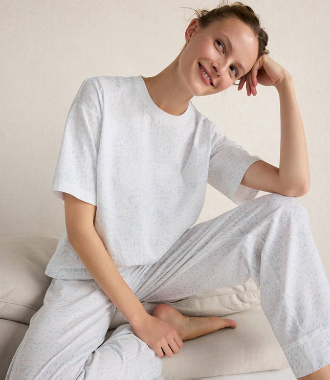 Haven Well Within Organic Cotton Jersey Rippled Sand Pajama Tee