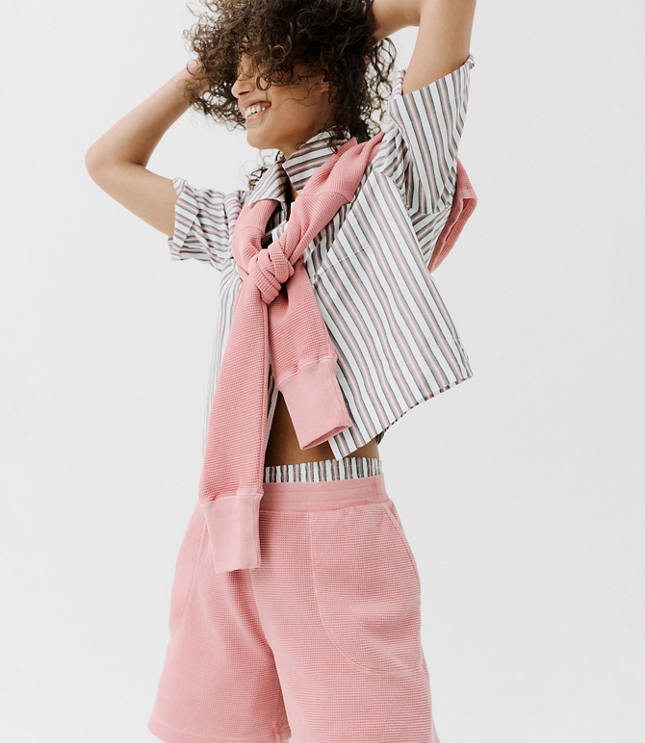 Haven Well Within Organic Cotton Poplin Iris Stripe Pajama Top carousel Product Image 4