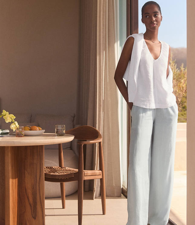 Haven Well Within Linen U-Neck Tank carousel Product Image 3