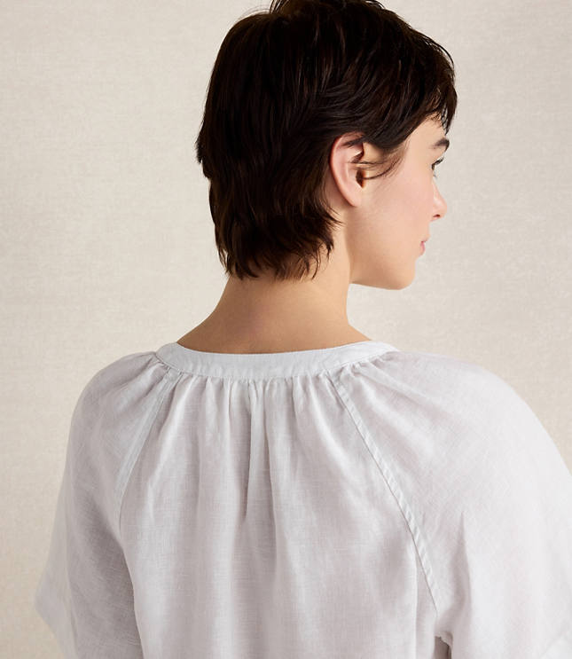 Haven Well Within Linen Gathered V-Neck Top carousel Product Image 3