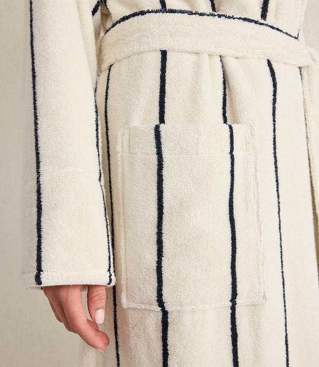 Haven Well Within Plush Terry Striped Robe + Tote Set carousel Product Image 3