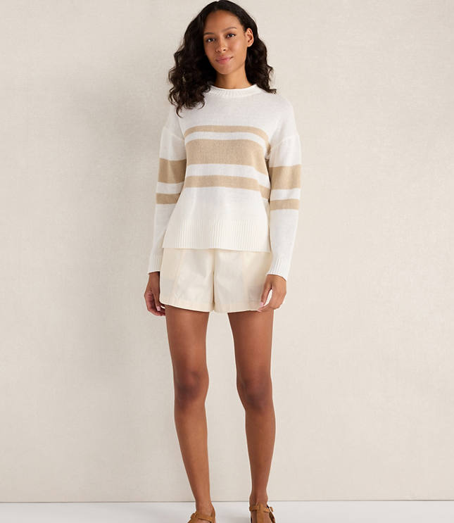 HWW LINEN CTTN STRIPED CREW W JSY ROLL carousel Product Image 2