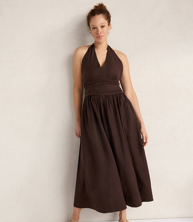 Haven Well Within Linen Halter Maxi Dress