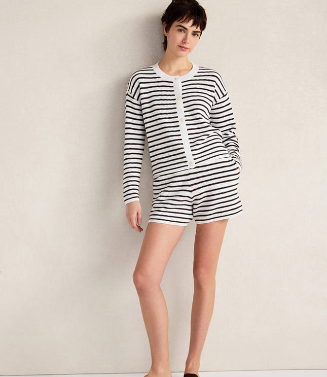 Haven Well Within Cotton Stripe Sweater Shorts