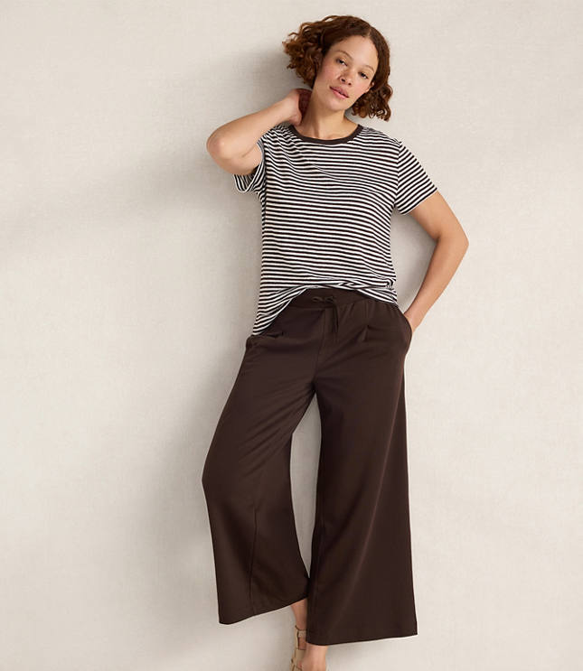 Haven Well Within Linen Striped Short Sleeve Tee
