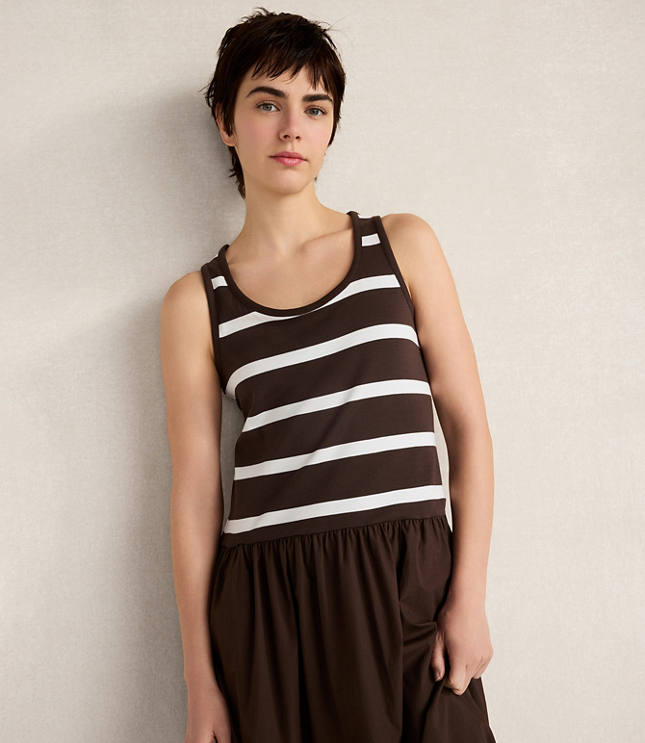 Haven Well Within Organic Cotton Stripe Midi Dress