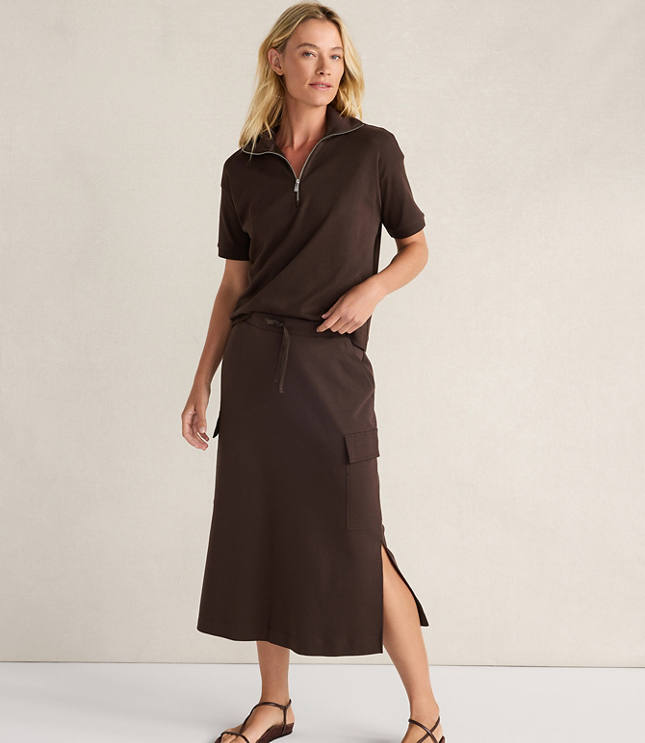 Haven Well Within Organic Cotton Interlock Cargo Skirt