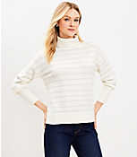 Shimmer Stripe Turtleneck Sweater carousel Product Image 1