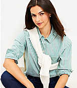 Petite Striped Relaxed Everyday Shirt carousel Product Image 2