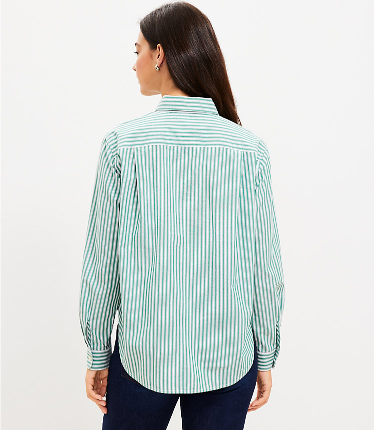 Petite Striped Relaxed Everyday Shirt image number 2