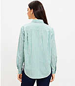 Petite Striped Relaxed Everyday Shirt carousel Product Image 3