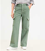 High Rise Wide Leg Utility Jeans in Mountain Rosemary carousel Product Image 1