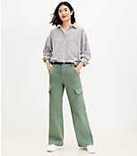 High Rise Wide Leg Utility Jeans in Mountain Rosemary carousel Product Image 2