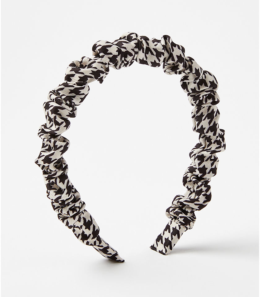 Houndstooth Ruched Headband