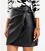 Faux Leather Wrap Skirt carousel Product Image 2