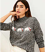 Polar Bear Mock Neck Sweater carousel Product Image 1