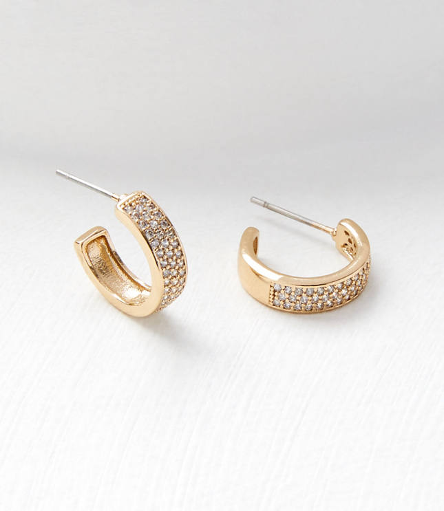 Demi Fine Sparkle Mini Hoop Earrings